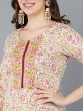 Cotton Floral Printed Kurta Trouser With